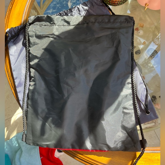 Red and Black Drawstring Backpack - Picture 4 of 4